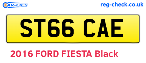 ST66CAE are the vehicle registration plates.