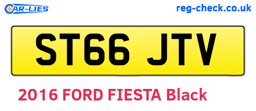 ST66JTV are the vehicle registration plates.