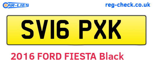 SV16PXK are the vehicle registration plates.