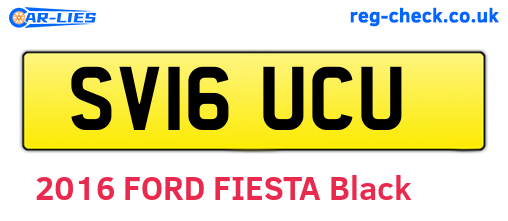 SV16UCU are the vehicle registration plates.