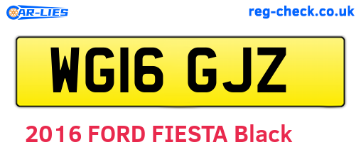 WG16GJZ are the vehicle registration plates.