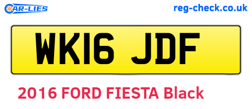 WK16JDF are the vehicle registration plates.