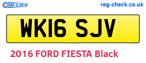 WK16SJV are the vehicle registration plates.