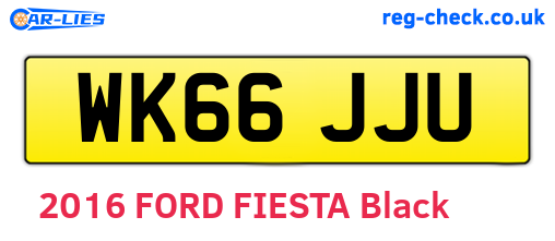 WK66JJU are the vehicle registration plates.