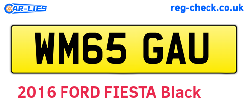 WM65GAU are the vehicle registration plates.