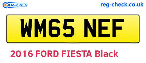WM65NEF are the vehicle registration plates.