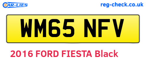 WM65NFV are the vehicle registration plates.