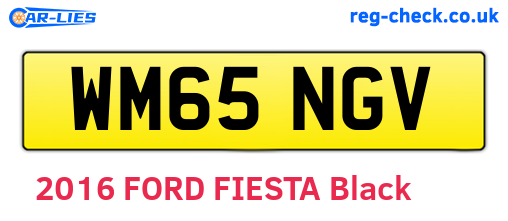 WM65NGV are the vehicle registration plates.