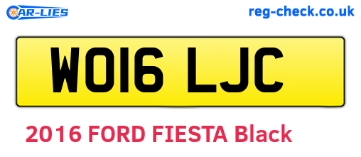 WO16LJC are the vehicle registration plates.