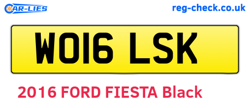 WO16LSK are the vehicle registration plates.