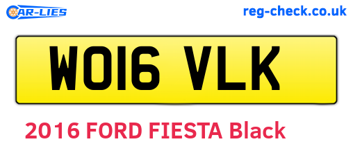 WO16VLK are the vehicle registration plates.