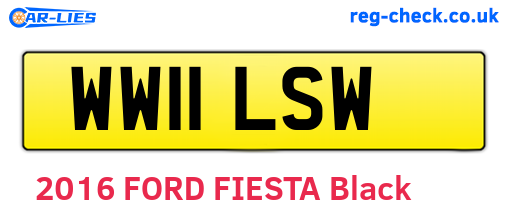 WW11LSW are the vehicle registration plates.