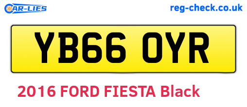 YB66OYR are the vehicle registration plates.