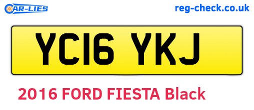 YC16YKJ are the vehicle registration plates.