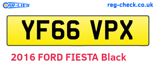 YF66VPX are the vehicle registration plates.