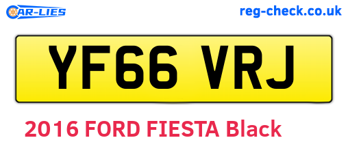 YF66VRJ are the vehicle registration plates.
