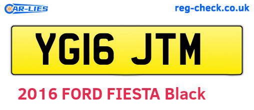 YG16JTM are the vehicle registration plates.
