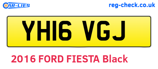 YH16VGJ are the vehicle registration plates.