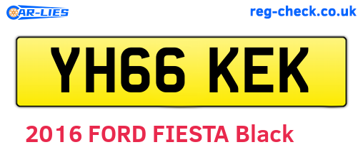 YH66KEK are the vehicle registration plates.