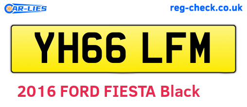 YH66LFM are the vehicle registration plates.
