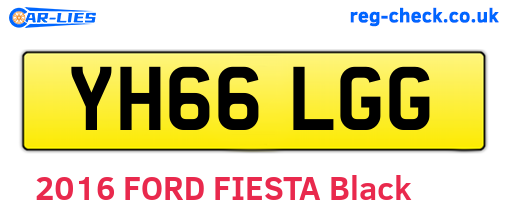 YH66LGG are the vehicle registration plates.