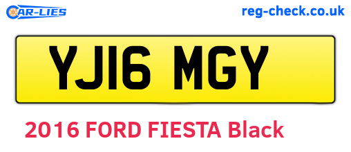 YJ16MGY are the vehicle registration plates.