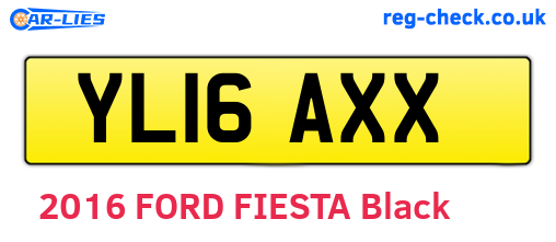 YL16AXX are the vehicle registration plates.