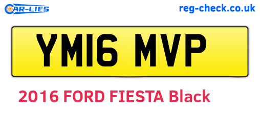 YM16MVP are the vehicle registration plates.