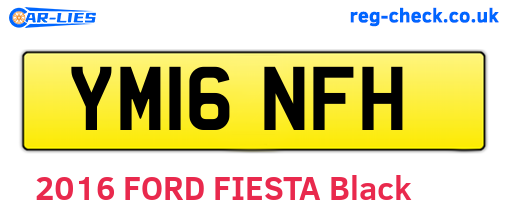 YM16NFH are the vehicle registration plates.