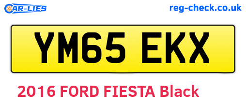 YM65EKX are the vehicle registration plates.