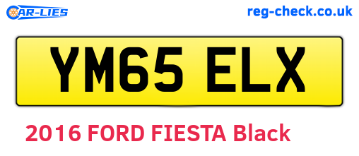 YM65ELX are the vehicle registration plates.