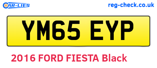 YM65EYP are the vehicle registration plates.