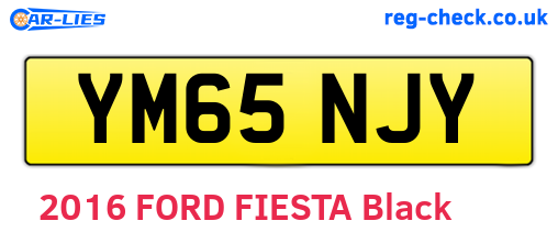 YM65NJY are the vehicle registration plates.