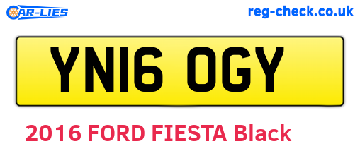YN16OGY are the vehicle registration plates.