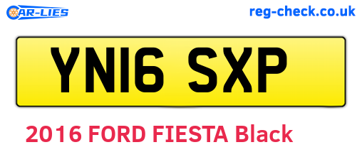 YN16SXP are the vehicle registration plates.