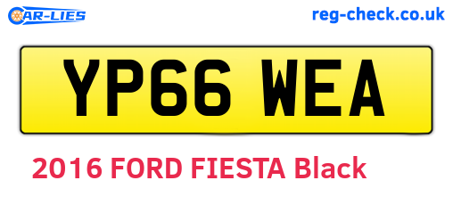YP66WEA are the vehicle registration plates.