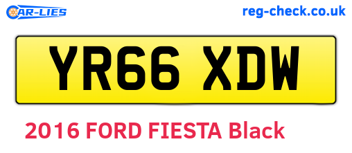 YR66XDW are the vehicle registration plates.