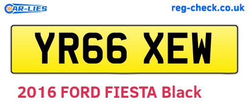 YR66XEW are the vehicle registration plates.