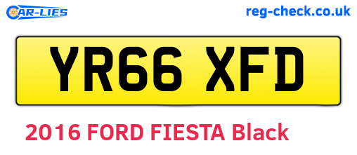 YR66XFD are the vehicle registration plates.