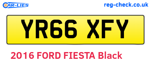 YR66XFY are the vehicle registration plates.