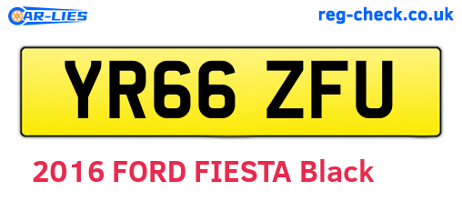 YR66ZFU are the vehicle registration plates.