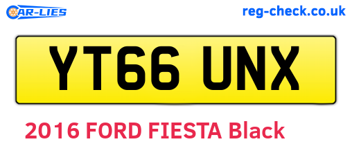 YT66UNX are the vehicle registration plates.