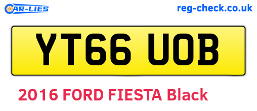 YT66UOB are the vehicle registration plates.