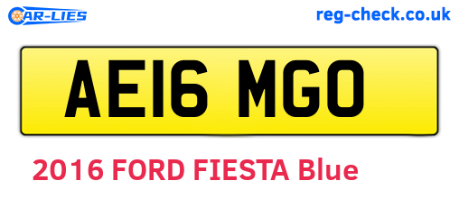 AE16MGO are the vehicle registration plates.
