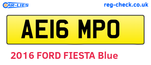 AE16MPO are the vehicle registration plates.