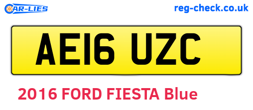 AE16UZC are the vehicle registration plates.