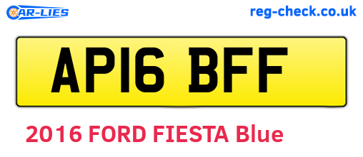 AP16BFF are the vehicle registration plates.