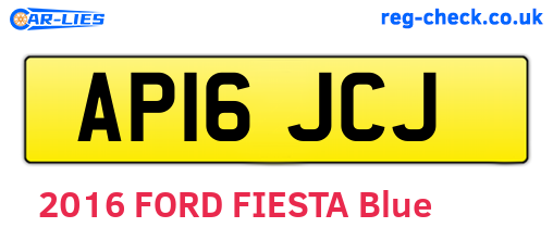 AP16JCJ are the vehicle registration plates.
