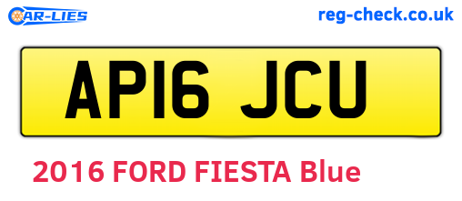 AP16JCU are the vehicle registration plates.