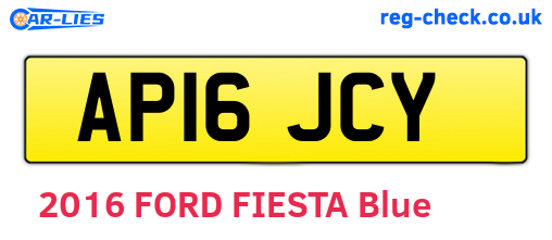 AP16JCY are the vehicle registration plates.